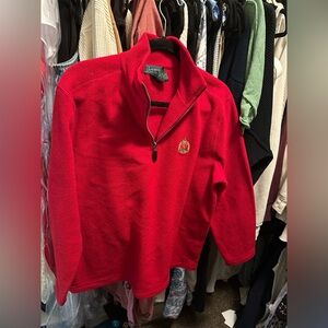 Vintage Ralph Lauren Red Zip-Up Sweater